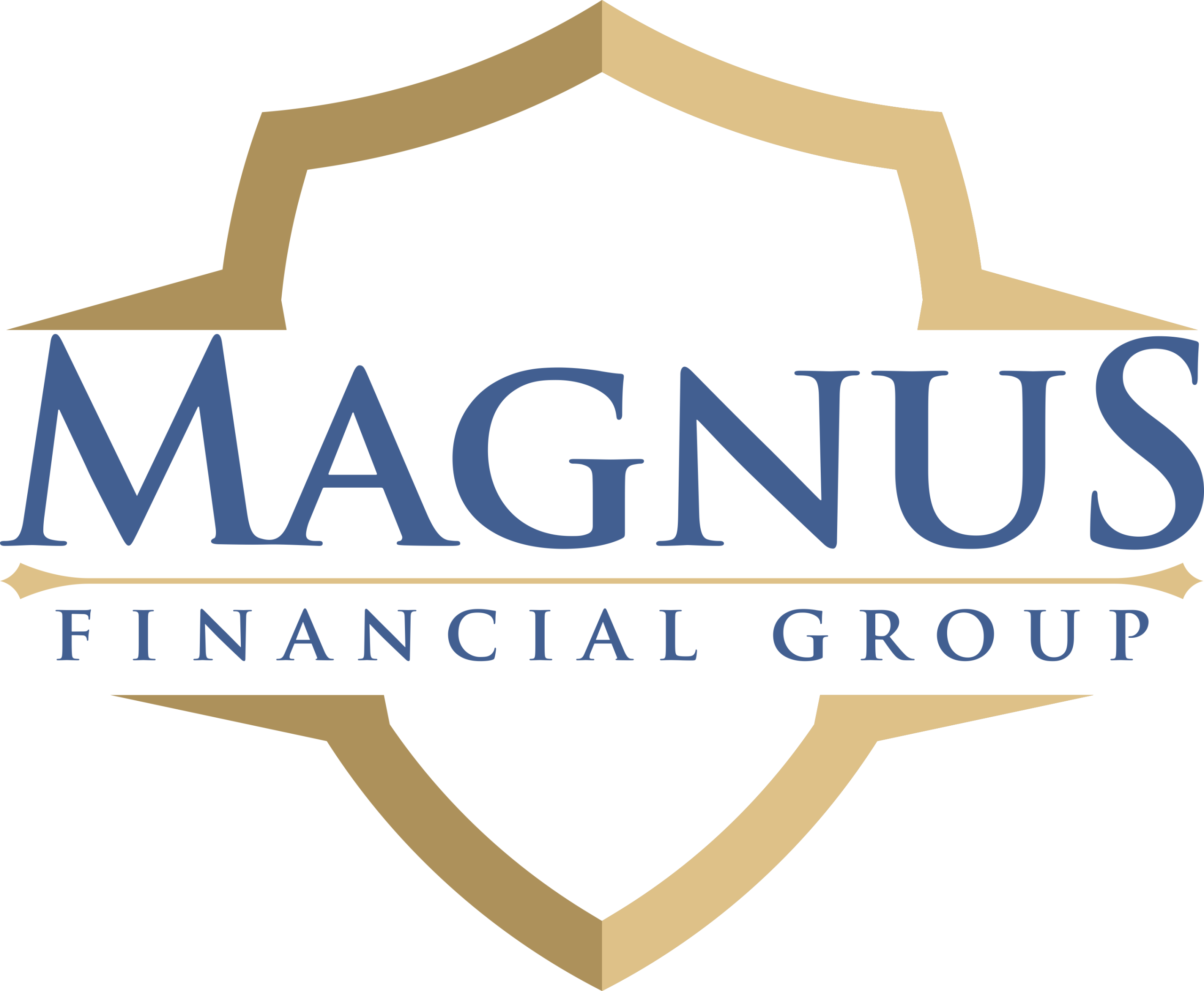 Magnus Financial Group logo with shield design.